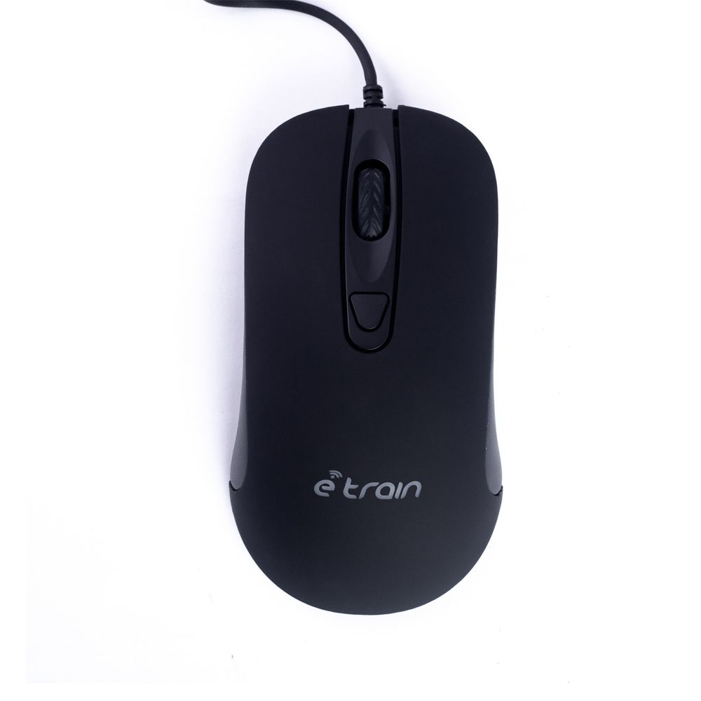 E-train (MO662) Wired Mouse 1000-1600 DPI with Switchable Button - Black