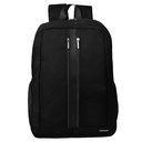 L'avvento Discovery Backpack fit laptops up to 15.6" with Padded Laptop compartment and two Zipper on the Front, Nylon +PU - Black