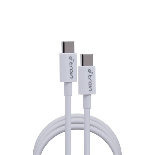 [MP001] E-train Type-C to Type-C Sync and Charge Cable 60W 1M - White